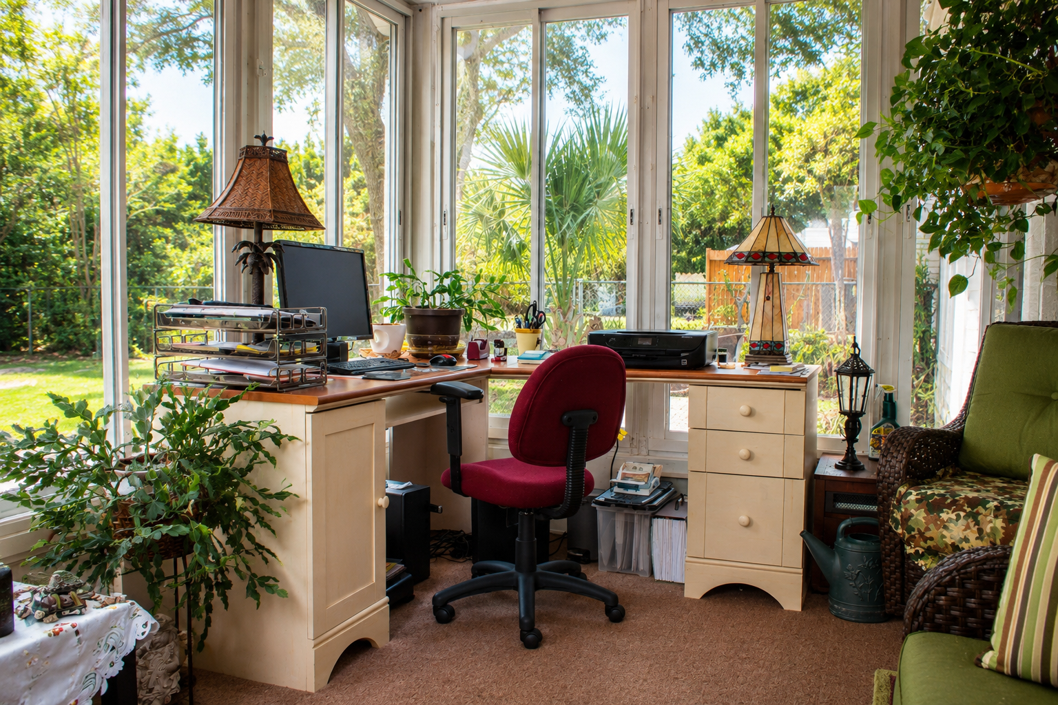 Sunroom home office